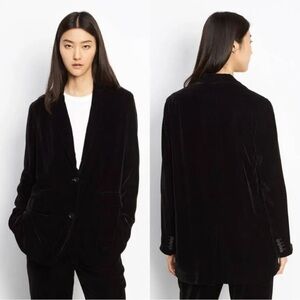 Vince - Black Velvet Boyfriend Blazer - 6